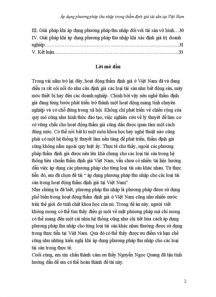 image for page Áp dụng phương pháp thu nhập cho các loại tài sản trong hoạt động thẩm định giá tại Việt Nam.