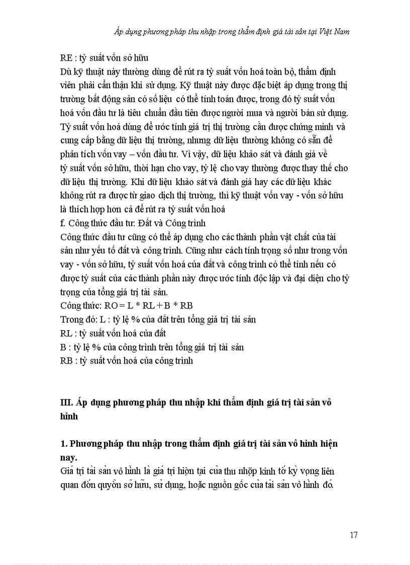 image for page Áp dụng phương pháp thu nhập cho các loại tài sản trong hoạt động thẩm định giá tại Việt Nam.