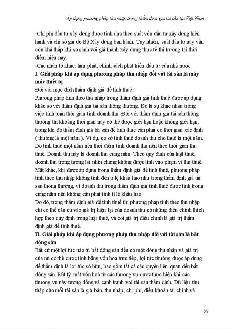 image for page Áp dụng phương pháp thu nhập cho các loại tài sản trong hoạt động thẩm định giá tại Việt Nam.