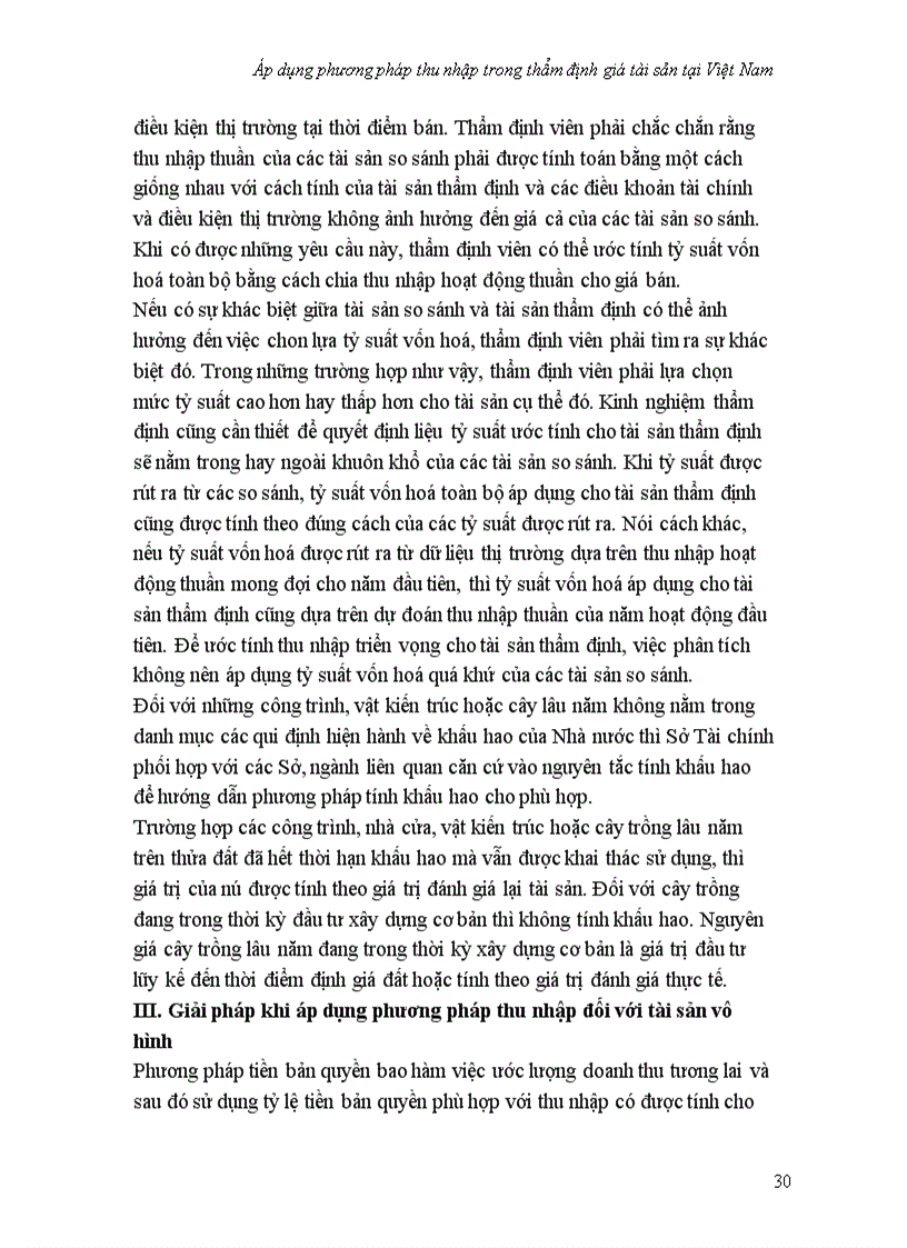 image for page Áp dụng phương pháp thu nhập cho các loại tài sản trong hoạt động thẩm định giá tại Việt Nam.