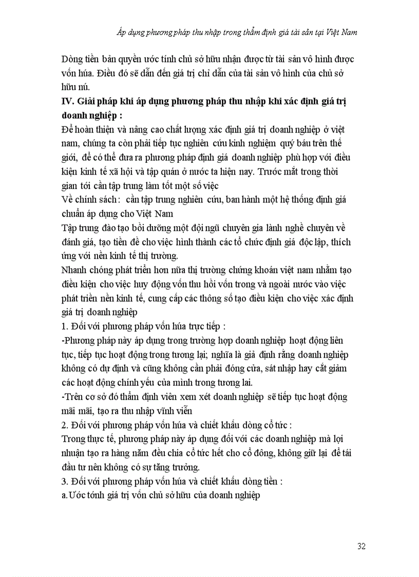 image for page Áp dụng phương pháp thu nhập cho các loại tài sản trong hoạt động thẩm định giá tại Việt Nam.