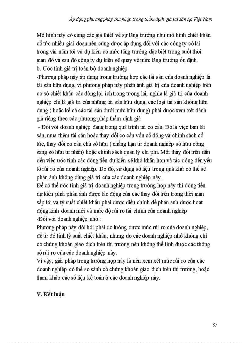 image for page Áp dụng phương pháp thu nhập cho các loại tài sản trong hoạt động thẩm định giá tại Việt Nam.