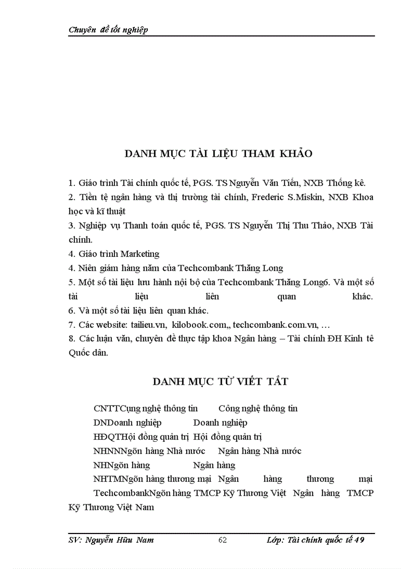 image for page Hoàn thiện ngiệp vụ thanh toán quốc tế theo phương thức tín dụng chứng từ tại chi nhánh Techcombank Thăng Long
