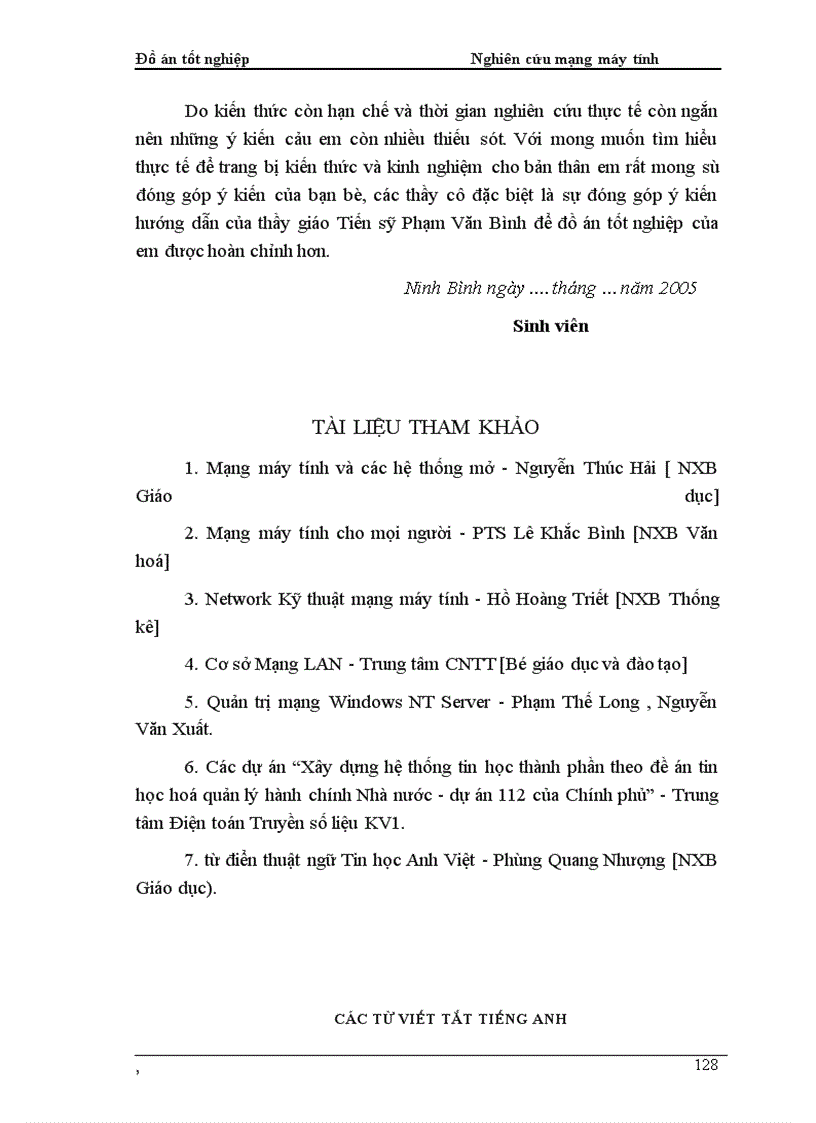 image for page Nghiên cứu mạng máy tính và lập khảo sát thiết kế hệ thống tin học thành phần UBND huyện Hoa Lư- Ninh Bình theo đề án tin học hoá quản lý hành chính Nhà nước