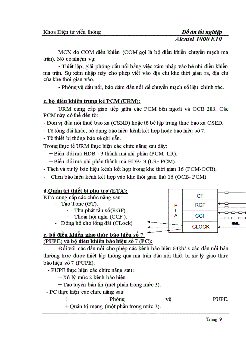 image for page Tổng quan hệ thống Alcatel 1000 E10