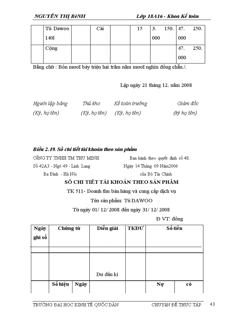 image for page Tìm hiểu kế toán bán hàng và xác định kết quả kinh doanh tại Công ty TNHH TM THU MINH