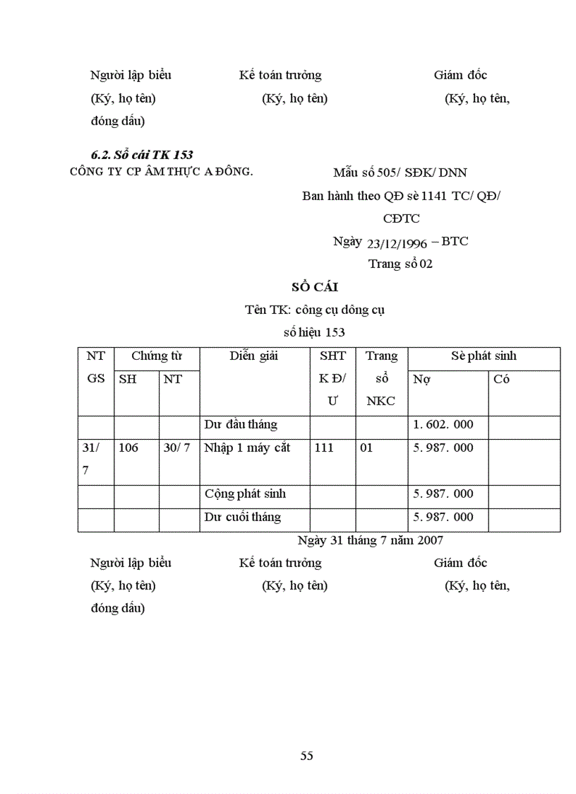 image for page Kế toán nguyên vật liệu – công cụ dụng cụ ở công ty Công ty cổ phần ẩm thực á Đông