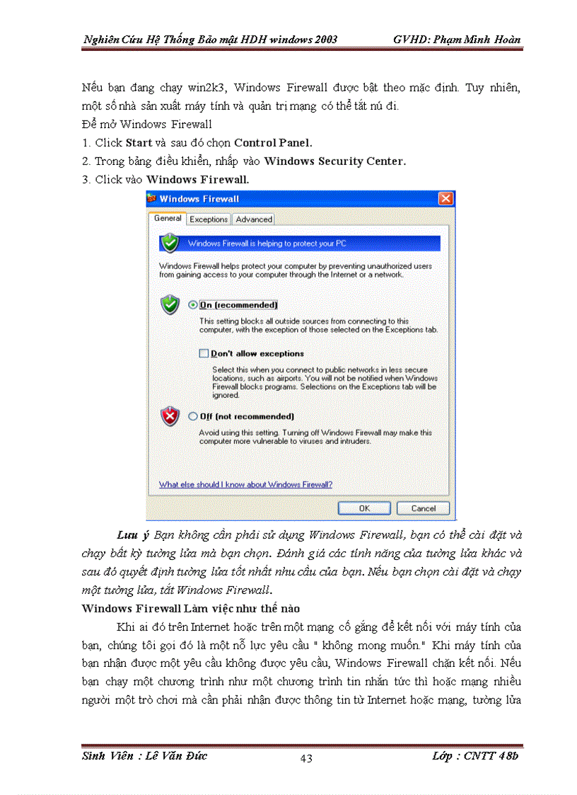 image for page Nghiên Cứu Hệ Thống Bảo mật HDH windows 2003