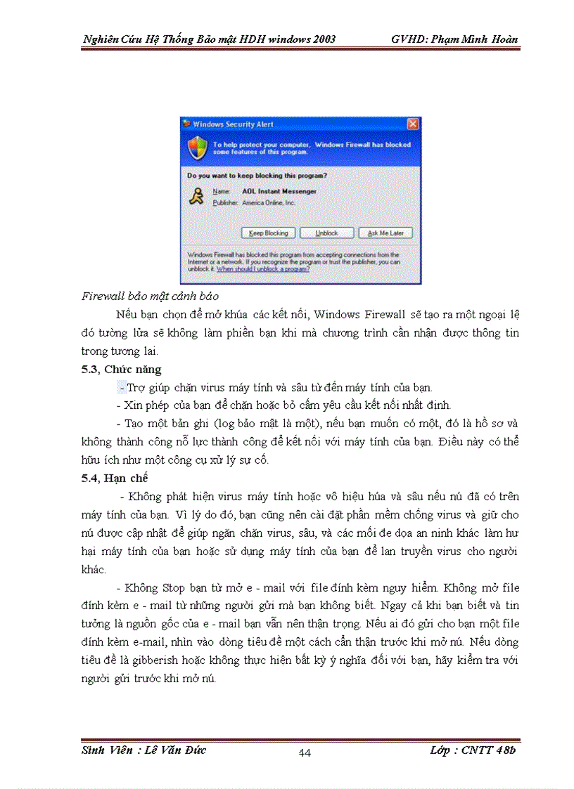 image for page Nghiên Cứu Hệ Thống Bảo mật HDH windows 2003