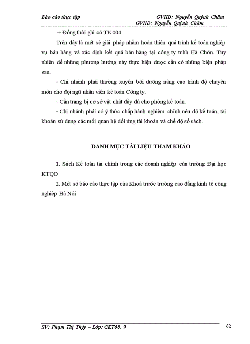 image for page Hoàn thiện kế toán bán hàng và xác định kết quả kinh doanh tại công ty TNHH HÀ CHÍN