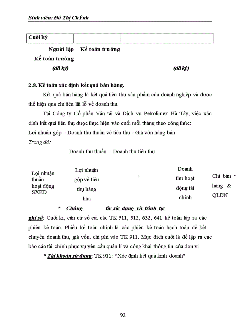 image for page Hoàn thiện kế toán bán hàng và xác định kết quả bán hàng tại Công ty CP Vận tải và dịch vụ petrolimex Hà Tây