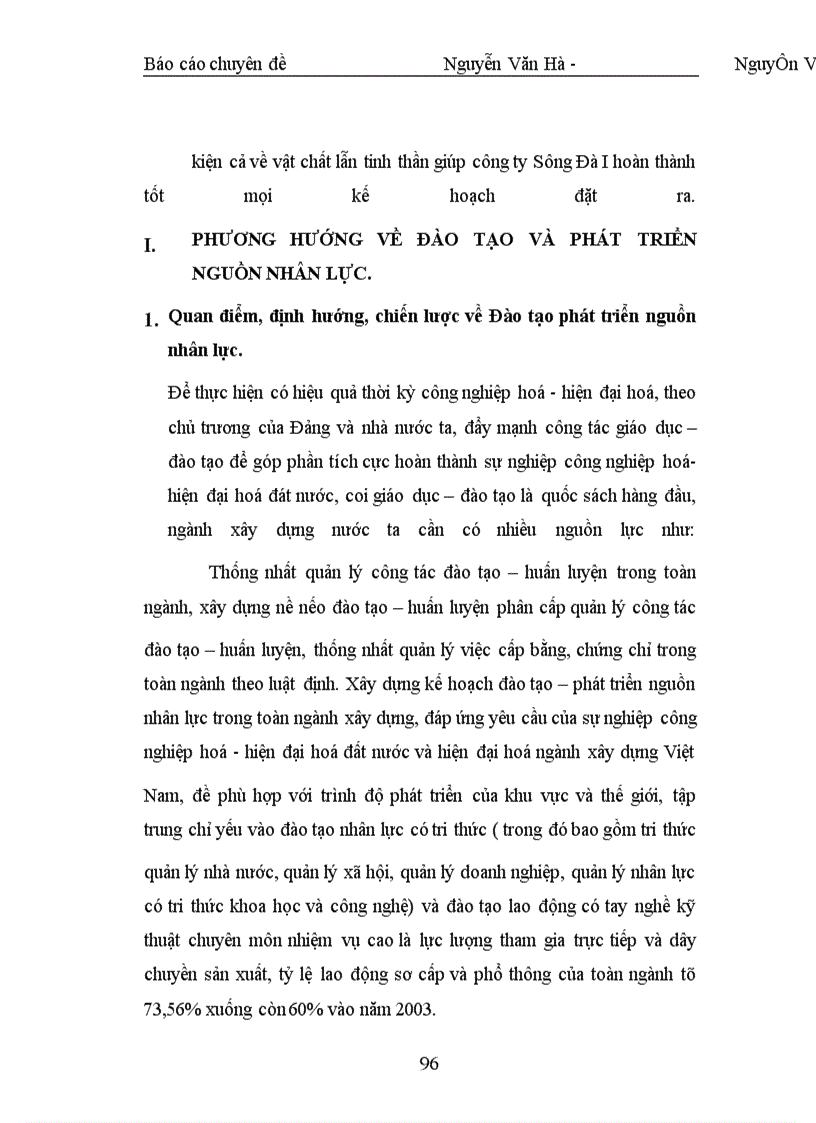 image for page Nâng cao hiệu quả công tácđào tạo và phát triển nguồn nhân lực tại Công ty Sông Đà I