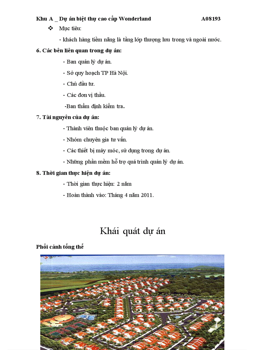 image for page Khu A _Dự án biệt thự cao cấp Wonderland A