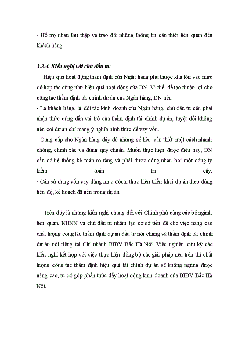 image for page Nâng cao chất lượng thẩm định tài chính dự án đầu tư trong hoạt động cho vay của Ngân hàng Đầu tư & Phát triển Bắc Hà Nội