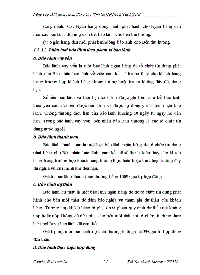 image for page Nâng cao chất lượng hoạt động bảo lãnh tại chi nhánh Ngân hàng Đầu tư và Phát triển Hà Nội
