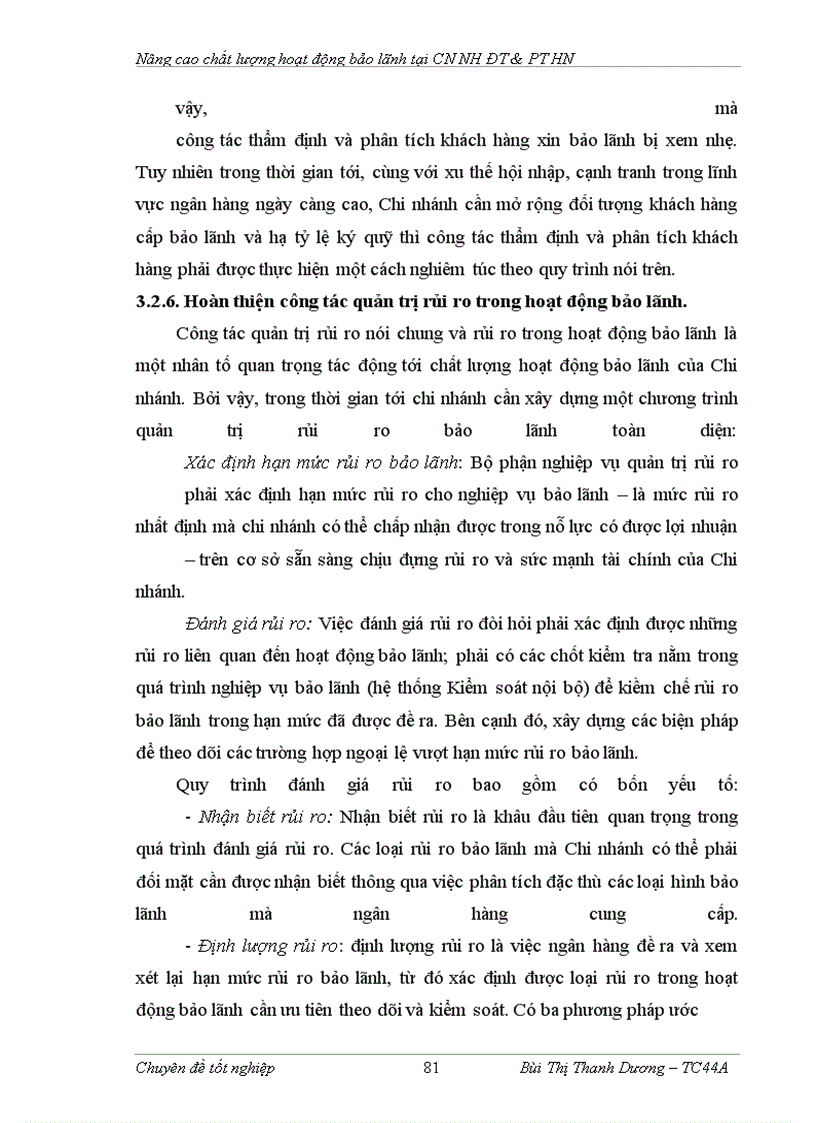 image for page Nâng cao chất lượng hoạt động bảo lãnh tại chi nhánh Ngân hàng Đầu tư và Phát triển Hà Nội