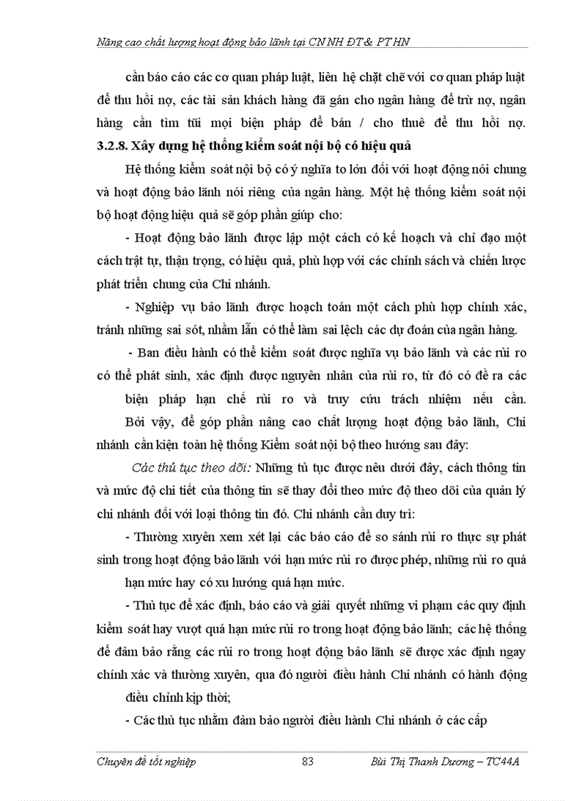 image for page Nâng cao chất lượng hoạt động bảo lãnh tại chi nhánh Ngân hàng Đầu tư và Phát triển Hà Nội