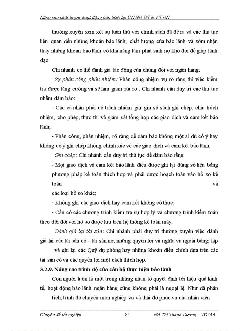 image for page Nâng cao chất lượng hoạt động bảo lãnh tại chi nhánh Ngân hàng Đầu tư và Phát triển Hà Nội