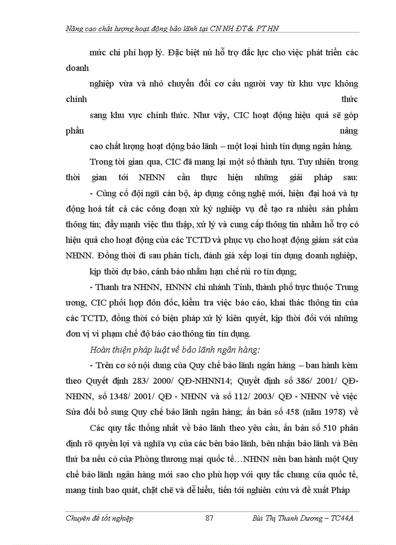 image for page Nâng cao chất lượng hoạt động bảo lãnh tại chi nhánh Ngân hàng Đầu tư và Phát triển Hà Nội