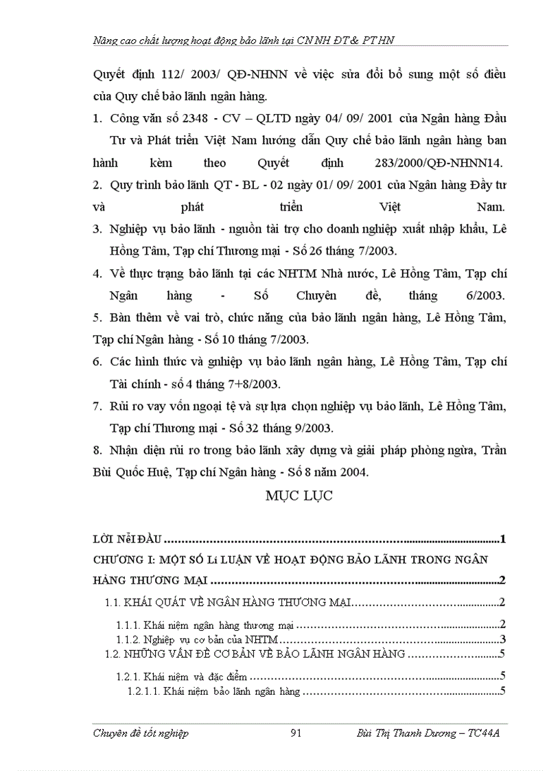 image for page Nâng cao chất lượng hoạt động bảo lãnh tại chi nhánh Ngân hàng Đầu tư và Phát triển Hà Nội