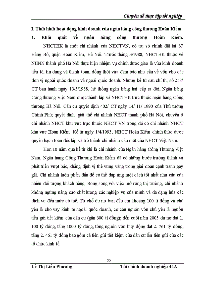 image for page Hoàn thiện hoạt động cho vay đối với doanh nghiệp sau cổ phần hoá tại ngân hàng công thương Hoàn Kiếm