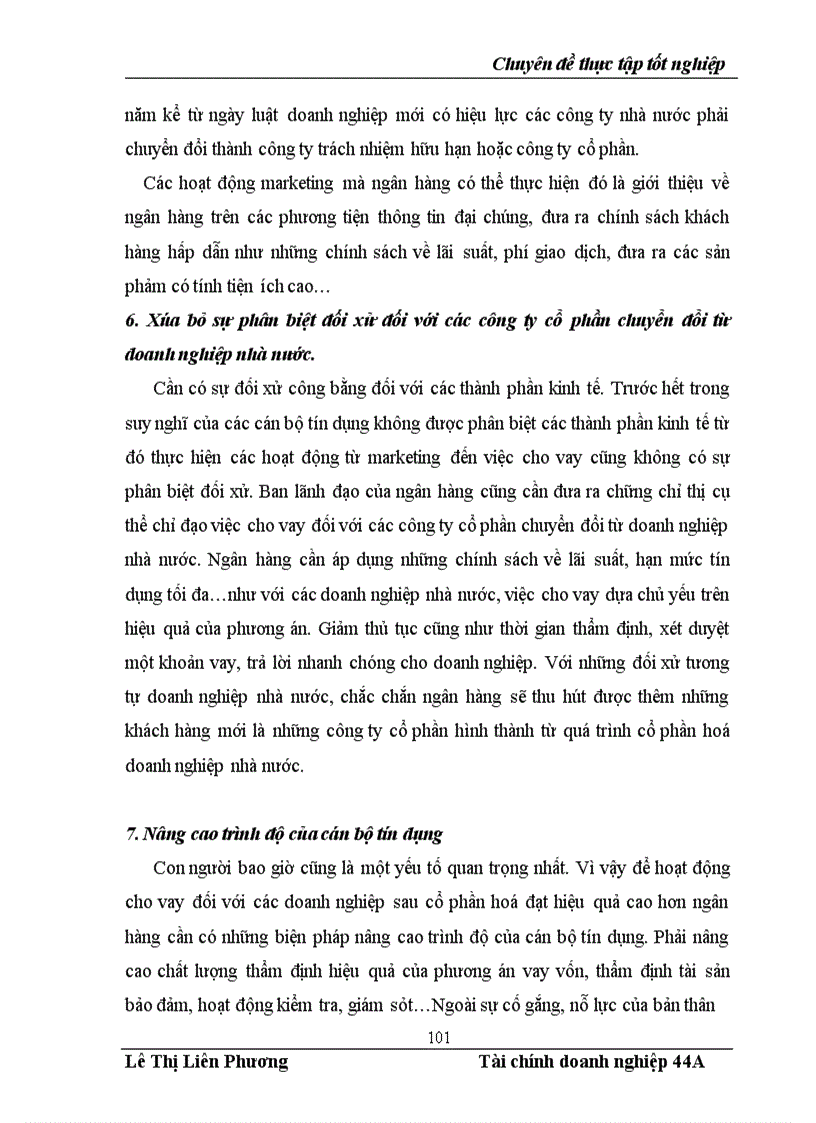 image for page Hoàn thiện hoạt động cho vay đối với doanh nghiệp sau cổ phần hoá tại ngân hàng công thương Hoàn Kiếm