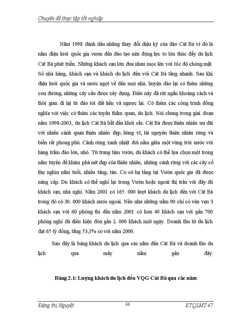 image for page Áp dụng phương pháp chi phí du lịch để đánh giá giá trị cảnh quan vườn quốc gia Cát Bà, Hải Phòng