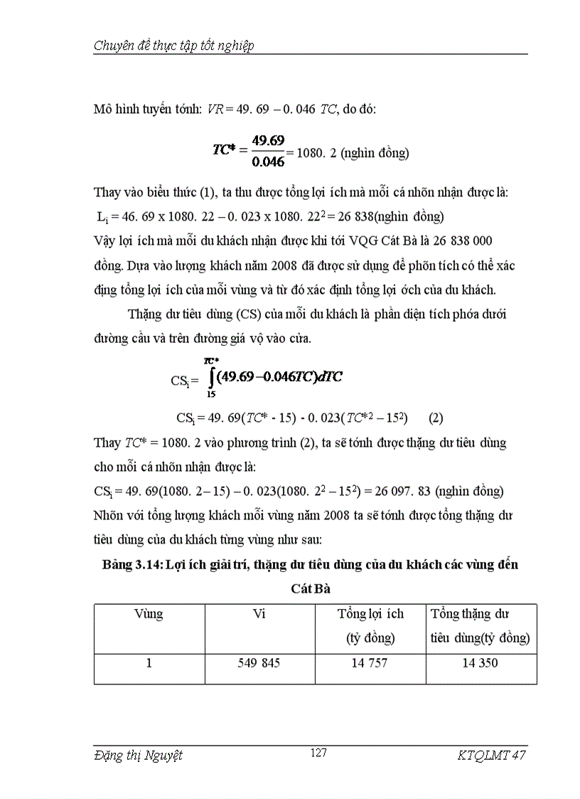 image for page Áp dụng phương pháp chi phí du lịch để đánh giá giá trị cảnh quan vườn quốc gia Cát Bà, Hải Phòng