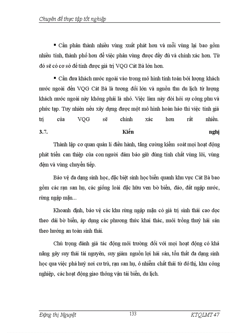 image for page Áp dụng phương pháp chi phí du lịch để đánh giá giá trị cảnh quan vườn quốc gia Cát Bà, Hải Phòng