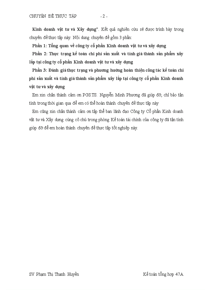 image for page Hoàn thiện công tác kế toán chi phí sản xuất và tính giá thành sản phẩm xây lắp nhằm tăng cường hiệu lực quản trị chi phí tại Công ty Cổ phần Kinh doanh vật tư và Xây dựng