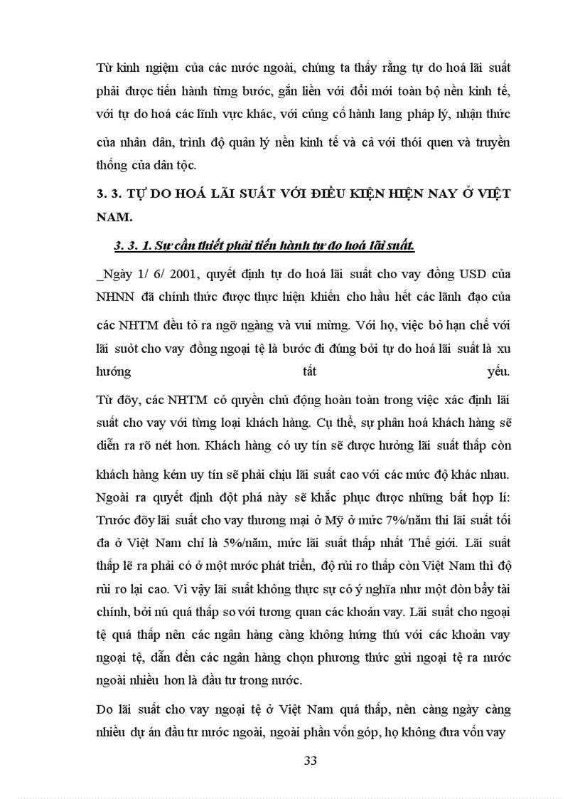 image for page Tự do hoá lãi suất ở VIỆT NAM