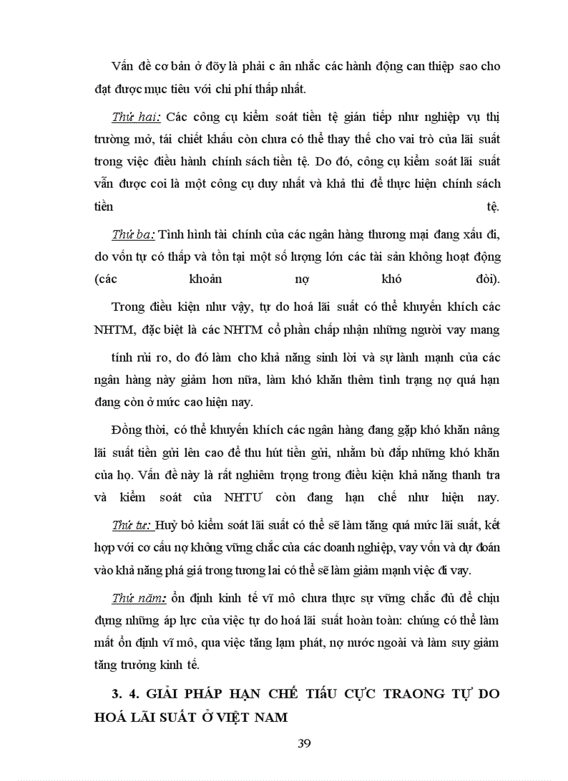 image for page Tự do hoá lãi suất ở VIỆT NAM