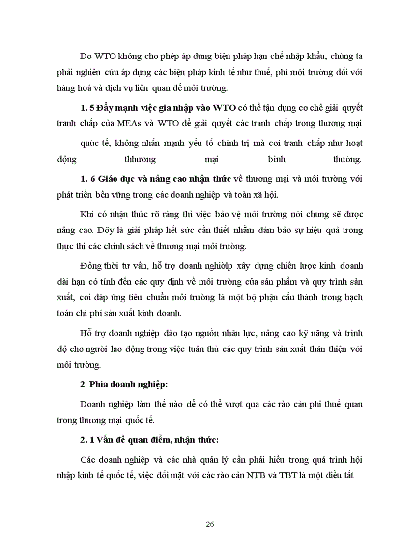 image for page Các vấn đề môi trường trong quá trình gia nhập tổ chức wto và biện pháp xử lý