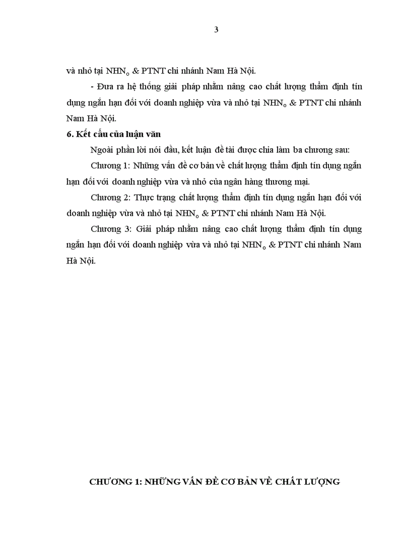 image for page Nâng cao chất lượng thẩm định tín dụng ngắn hạn đối với doanh nghiệp vừa và nhỏ tại NHNo&PTNT chi nhánh Nam Hà Nội