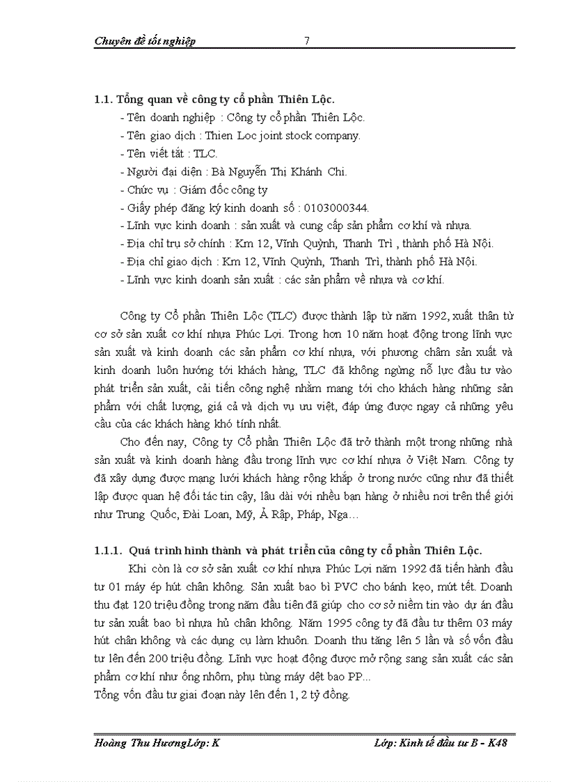 image for page Đầu tư phát triển tại công ty cổ phần Thiên Lộc – Thực trạng và giải pháp