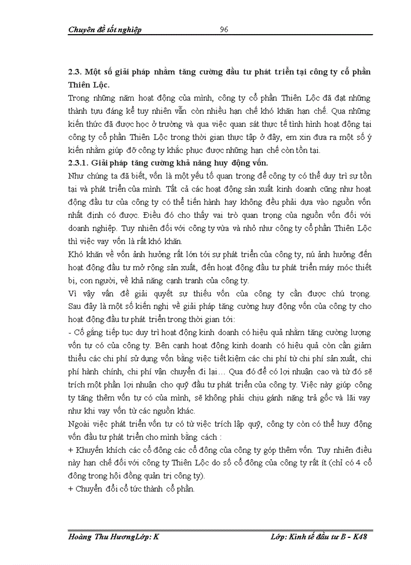 image for page Đầu tư phát triển tại công ty cổ phần Thiên Lộc – Thực trạng và giải pháp