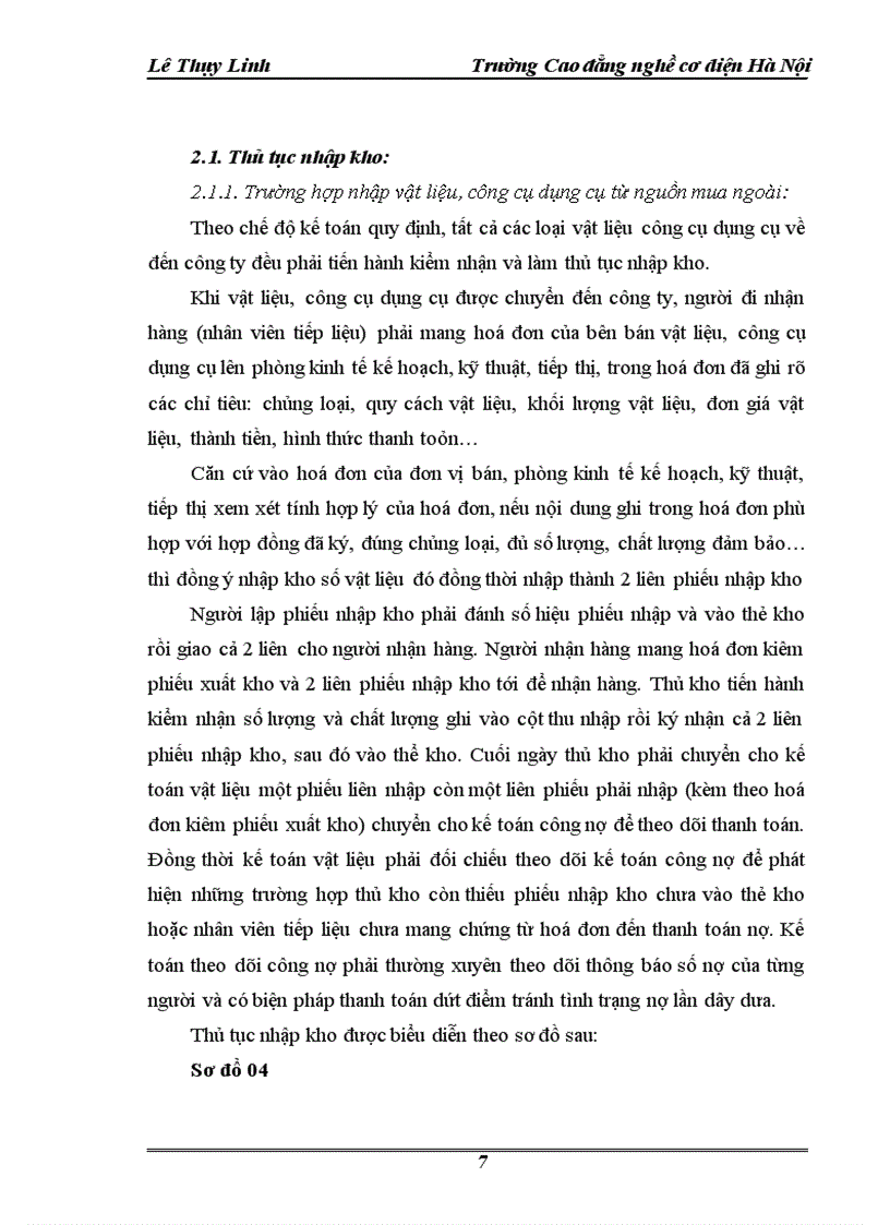 image for page Tổ chức công tác kế toán nguyên vật liệu, công cụ dụng cụ ở công ty cổ phần tư vấn đầu tư và XD Đồng Tiến