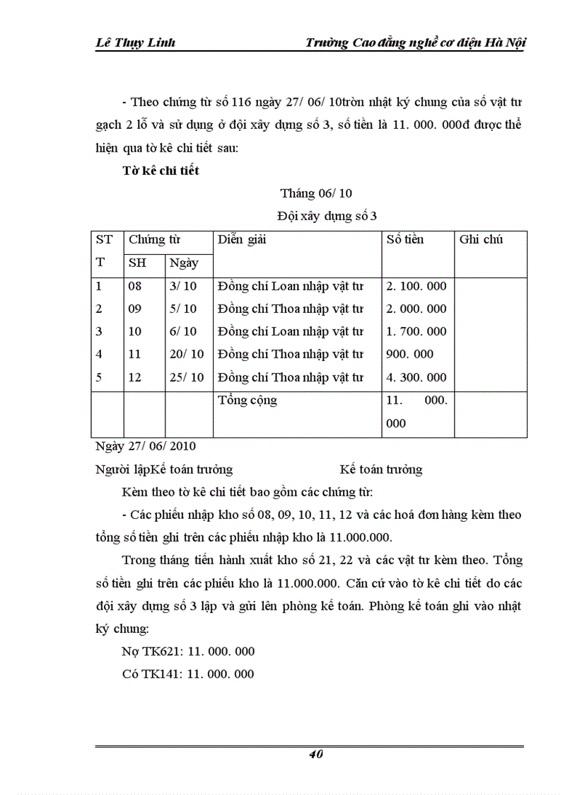 image for page Tổ chức công tác kế toán nguyên vật liệu, công cụ dụng cụ ở công ty cổ phần tư vấn đầu tư và XD Đồng Tiến