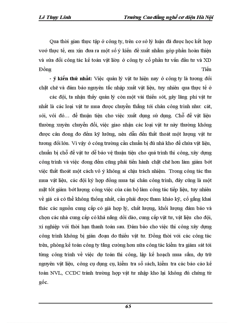 image for page Tổ chức công tác kế toán nguyên vật liệu, công cụ dụng cụ ở công ty cổ phần tư vấn đầu tư và XD Đồng Tiến