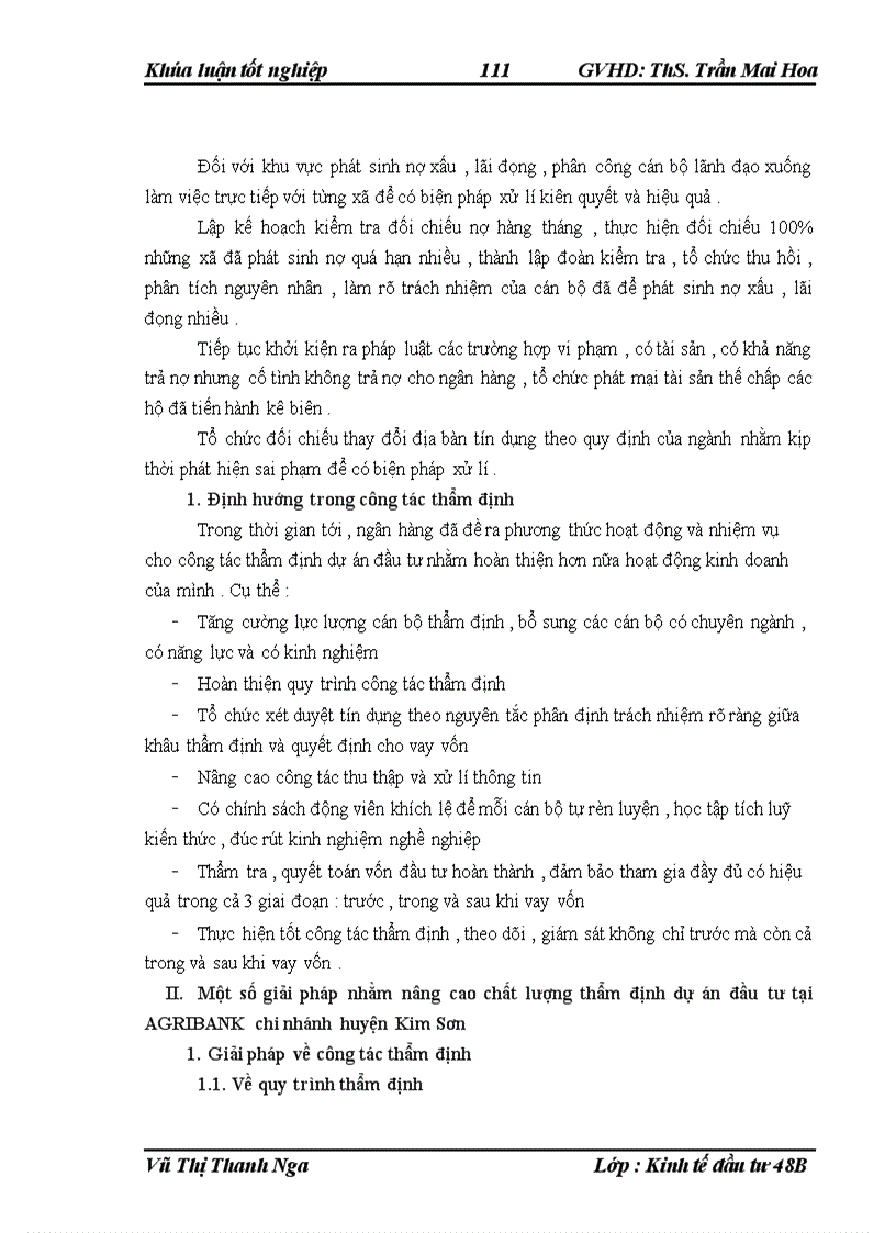 image for page Hoàn thiện công tác thẩm định dự án đầu tư trong hoạt động cho vay đối với các doanh nghiệp tại NHNo&PTNTVN chi nhánh huyện Kim Sơn – tỉnh Ninh Bình