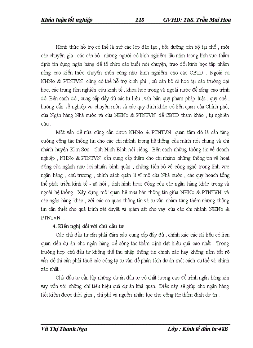 image for page Hoàn thiện công tác thẩm định dự án đầu tư trong hoạt động cho vay đối với các doanh nghiệp tại NHNo&PTNTVN chi nhánh huyện Kim Sơn – tỉnh Ninh Bình