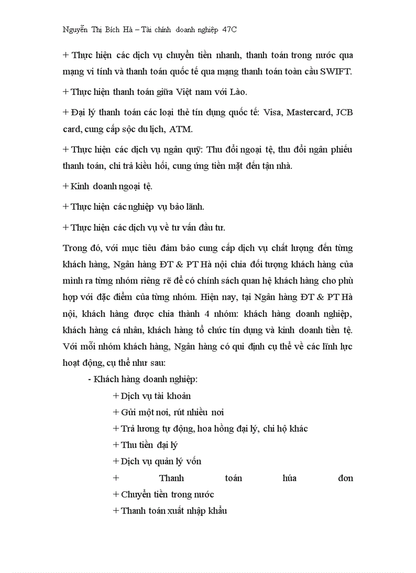 image for page Báo cáo thực tập tại Chi nhánh BIDV Hà Nội