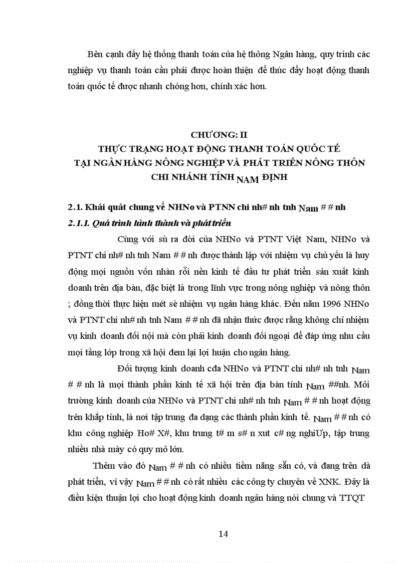 image for page Giải pháp hoàn thiện hoạt động thanh toán quốc tế tại ngân hàng Ngân hàng nông nghiệp và phát triển nông thôn chi nhánh tỉnh Nam Định