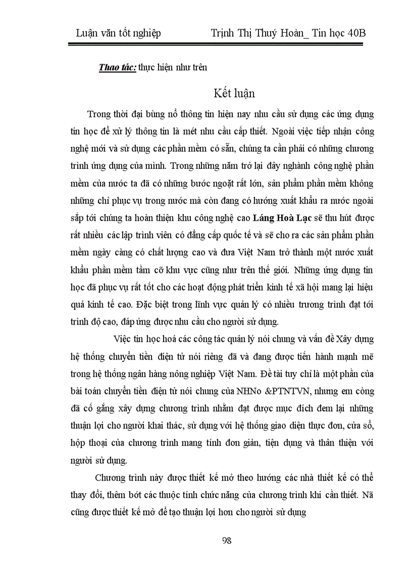 image for page Xây dựng hệ thống chuyển tiền điện tử tại các đơn vị chuyển tiền trong ngân hàng nông nghiệp và phát triển nông thôn Việt Nam .