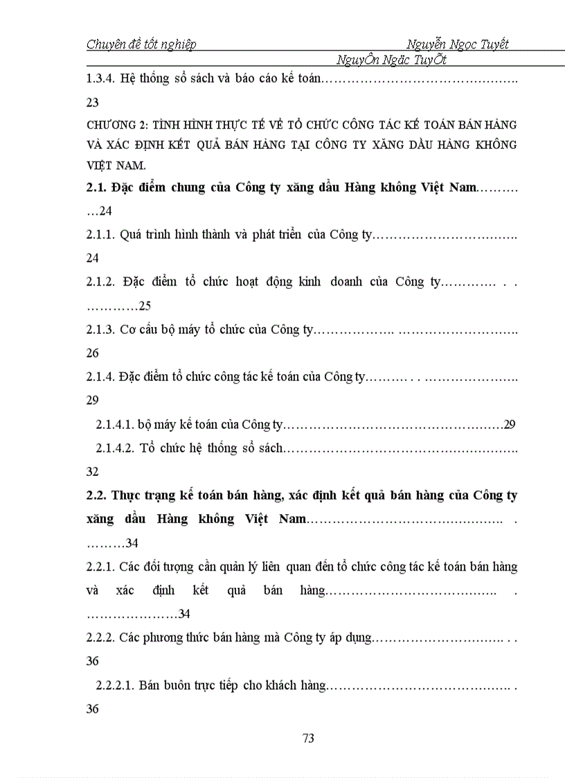 image for page Tổ chức kế toán bán hàng và xác định kết quả bán hàng ở Công ty xăng dầu Hàng không Việt Nam
