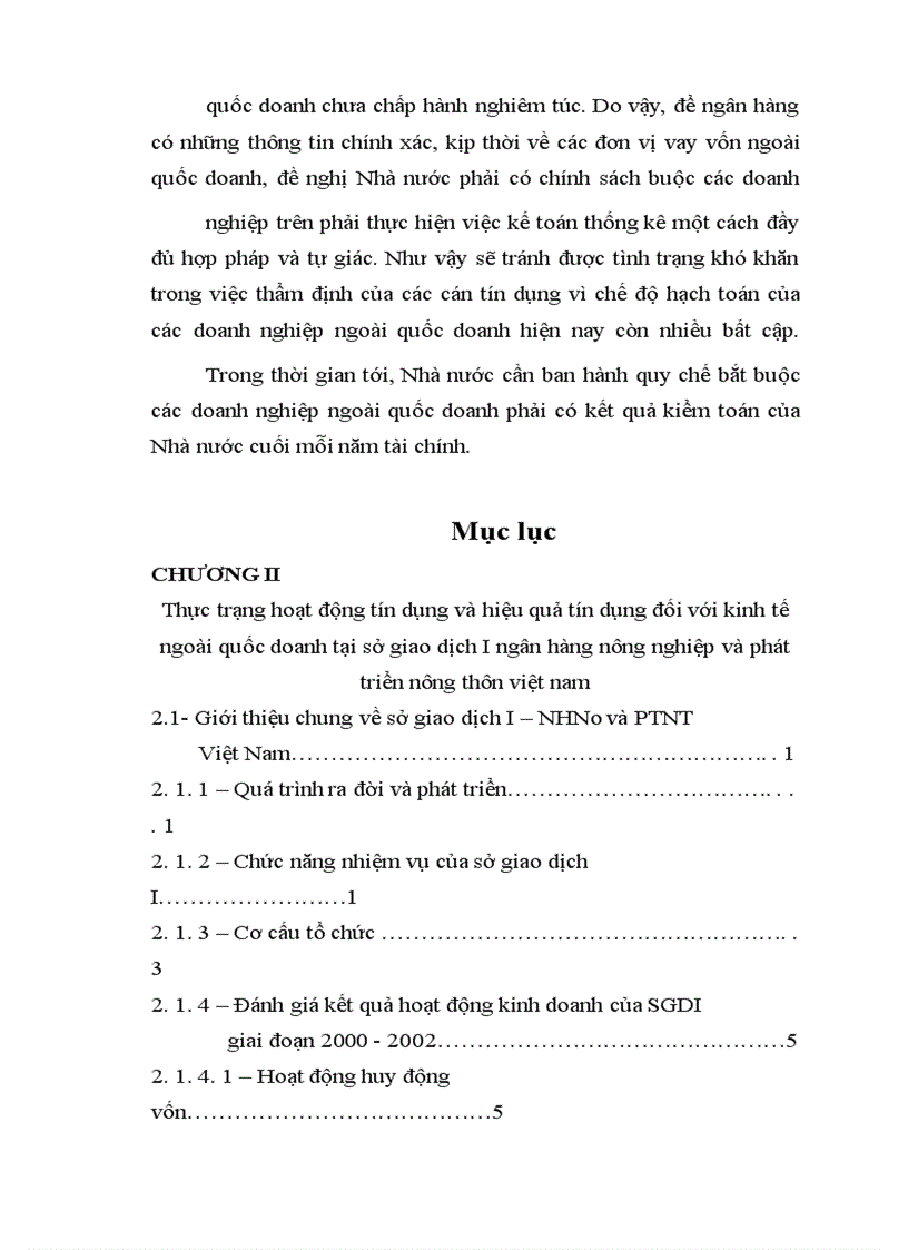 image for page Một số giải pháp nâng cao hiệu quả tín dụng đối với kinh tế ngoài quốc doanh ở sở giao dịch I ngân hàng nông nghiệp và phát triển nông thôn việt nam
