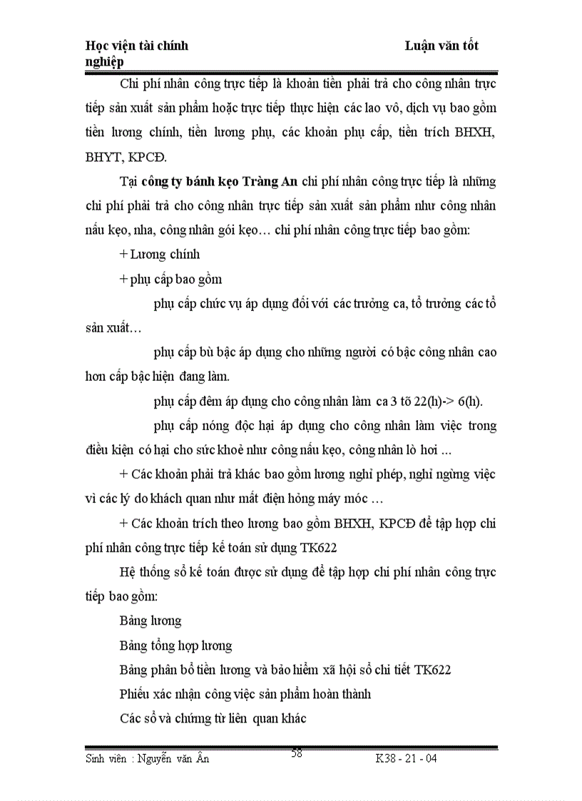 image for page Công tác hạch toán chi phí sản xuất và tính giá thành sản phẩm ở công ty bánh kẹo Tràng an