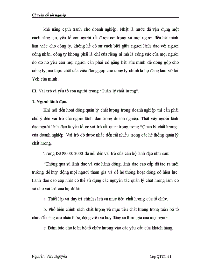 image for page Nhân tố con người trong công tác quản lý chất lượng