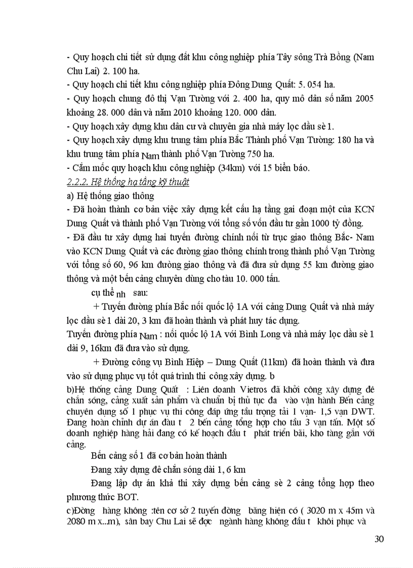 image for page Quy hoạch phát triển công nghiệp và kết cấu hạ tầng phục vụ phát triển khu công nghiệp Dung Quất