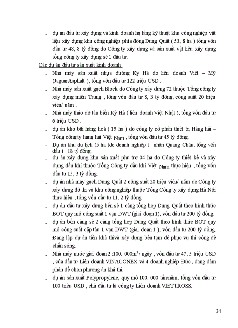 image for page Quy hoạch phát triển công nghiệp và kết cấu hạ tầng phục vụ phát triển khu công nghiệp Dung Quất